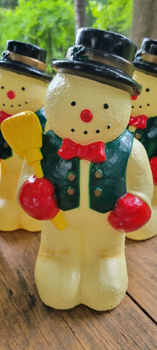 Hofert's 1997 Snowmen Set of 5 Posts Blow Mold Light Topper Stakes