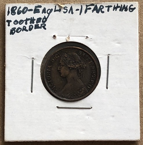 GREAT BRITAIN 1860 1 FARTHING VERY NICE CONDITION L3 - Picture 3 of 3