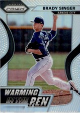 2020 Prizm Silver Warming In The Pen Prizm Refractor Brady Singer #WIP-13 MINT