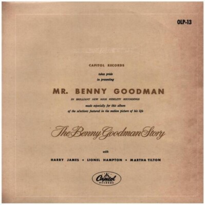 Benny Goodman Benny Goodman Plays Selections From The Benny Goodman Story