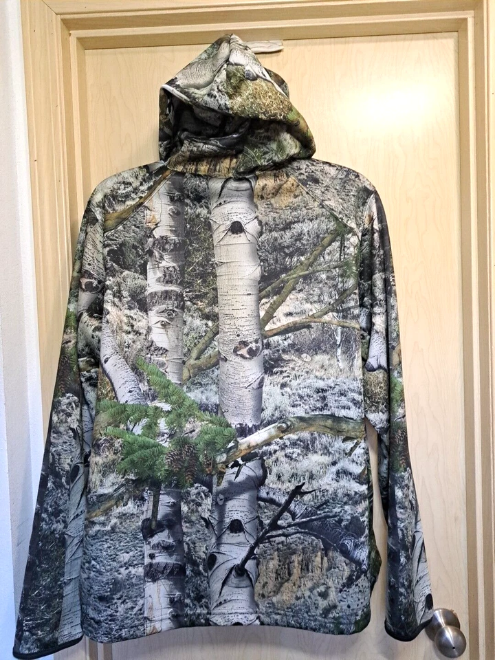 Sudadera con Capucha Pullover Camuflada Roble Mossy De Colección Para Hombre XL con Bolsillos para Cubiertas Faciales Caza Abedul Foto 4 de 4