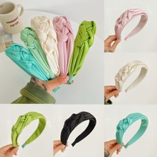 Hair Accessories Fashion Simple Pleated Headband Woven Twisted Pure Color