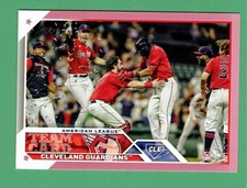 2023 TOPPS SERIES 1 CLEVELAND GUARDIANS MOTHER'S DAY PINK PARALLEL 3/50 #271