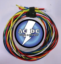 LOT (D) 16 AWG GXL HIGH TEMP AUTOMOTIVE POWER WIRE 8 STRIPED COLORS 15 FT EA
