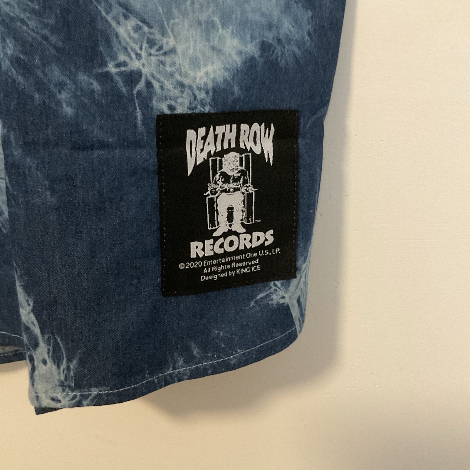 FILA DEATH ROW RECORDS X KING ICE MAGLIA DA BASEBALL TIE DYE NUOVA CON ETICHETTE TAGLIA S