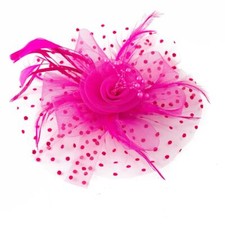 Fascinators Hats 20s 50s Pillbox Hat Cocktail Tea Party for Women Rose Red On...
