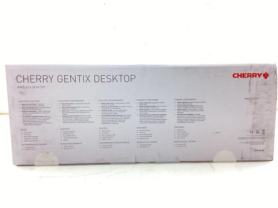 CHERRY GENTIX Wireless Keyboard & Mouse Combo - US w/ Euro Symbols - JD-7000EU-2 - Image 2 of 3