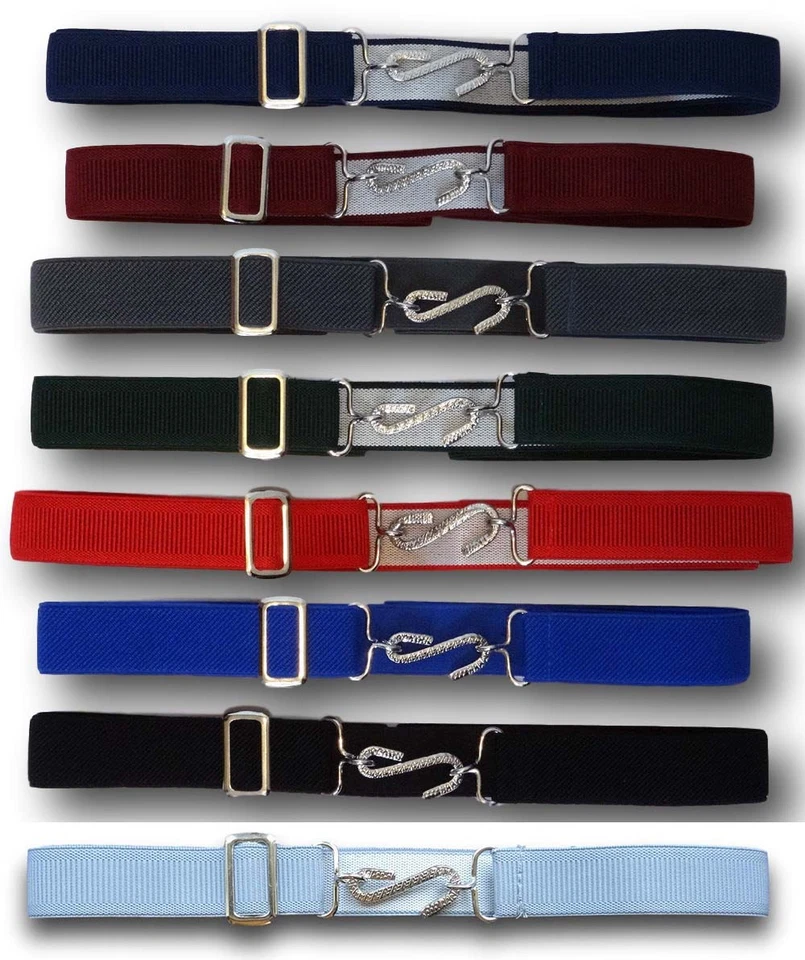ALBERT PRENDERGAST Traditional School Uniform Snake Belt - Metal 'S' Clasp Adult Size - 12 Colours