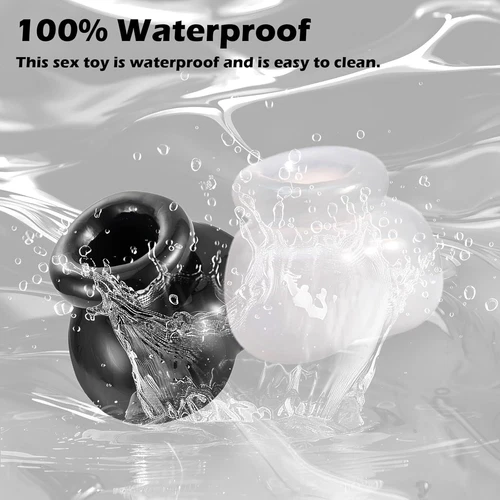 Silicone Chastity Cage Ball Bag Scrotal Restraints Testicles Stretcher for Male - Picture 11 of 35