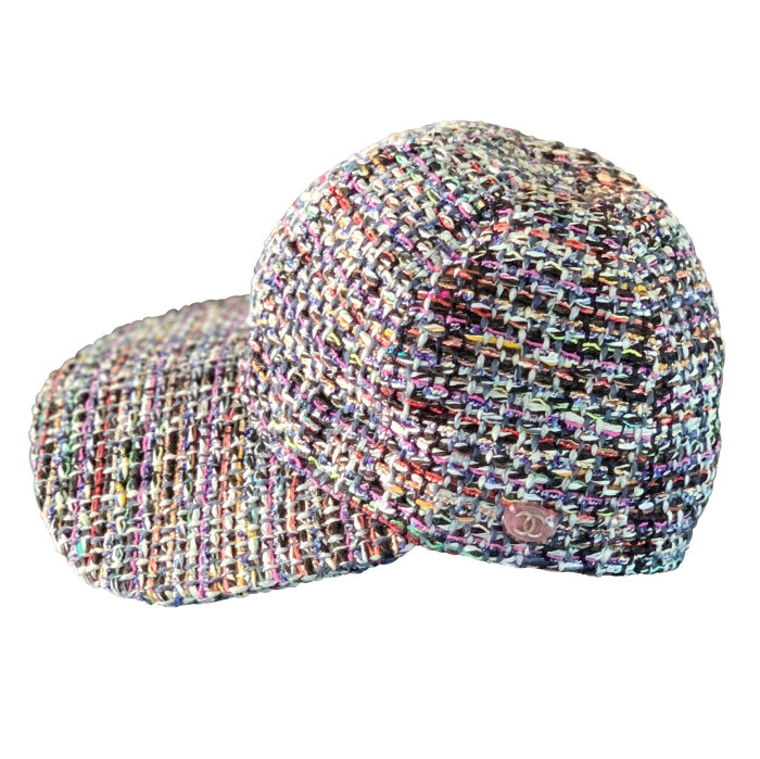 Chanel Women's Multicolor Tweed Cap
