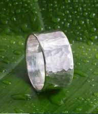 Hammered Silver Band Ring -925 Sterling Silver Band Ring -Sterling , All size