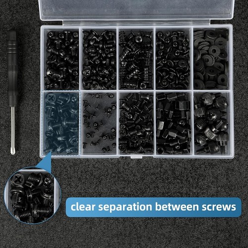400Pcs Computer Screws Standoffs Kit SSD Screw for Universal Motherboard PC - Zdjęcie 7 z 7