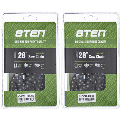 Full Chisel Chainsaw Chain 28 Inch .063 3/8 92DL for Stihl MS 441 660 661 2 Pack