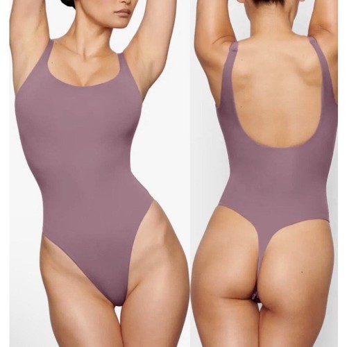 SKIMS SIZE 4X FITS EVERYBODY SQUARE NECK BODYSUIT PLUM PURPLE NWT - Picture 3 of 6
