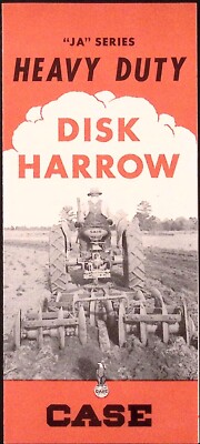 Case JA Series Heavy Duty Disk Harrow Brochure A50248K c1950s