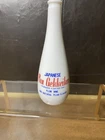 Vintage Milk Glass Bottle, Saki Oknra Plum Gekkeikan  Imported By Sidney Frank