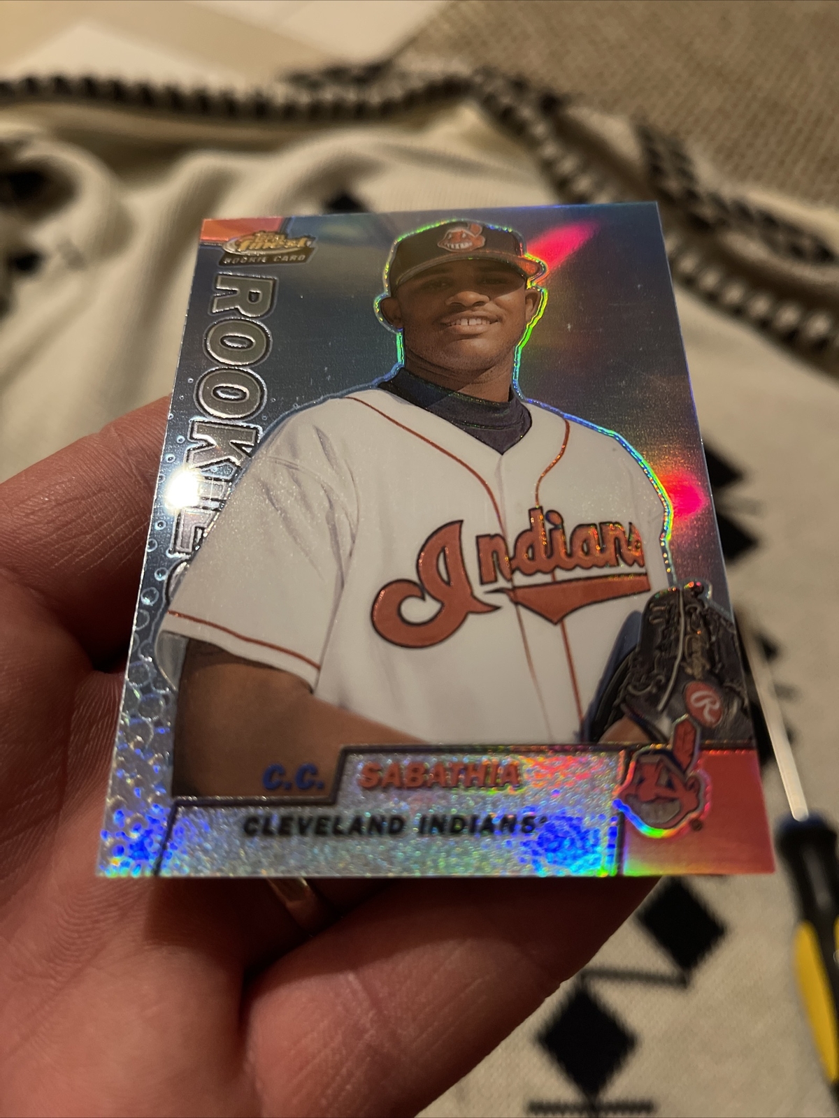 1999 TOPPS FINEST REFRACTOR CC SABATHIA #294 YANKEES ROOKIE, INDIANS RC RARE📈📈