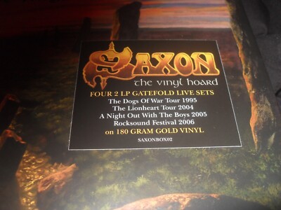 SAXON The Vinyl Hoard Very Rare 8-LP Gold Colored Vinyl Album Box 