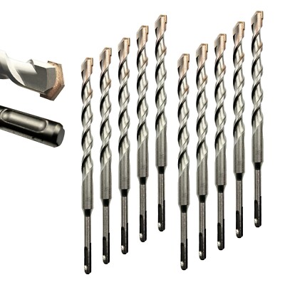 SDS Plus Rotary Hammer Drill Bit Set 10 Pcs 3/4''X8'' Carbide-Tippde for Masonry