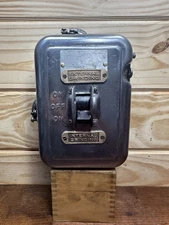 Vintage Electrical Switch , Trumbull , Copper Plates