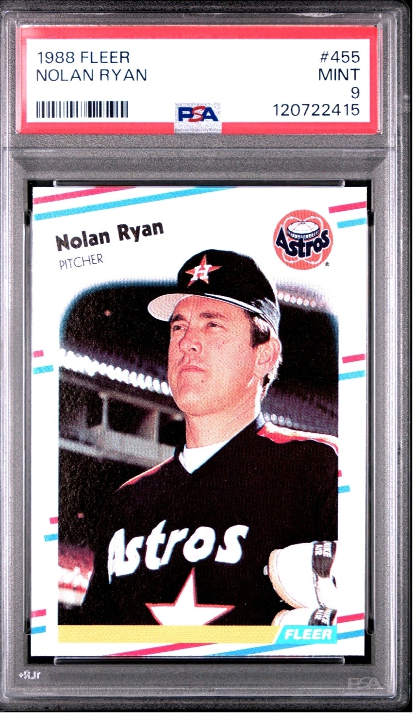 Nolan Ryan 1988 Fleer #455 PSA Mint 9 Houston Astros