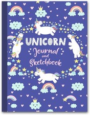 Unicorn Journal and Sketchbook: Journal and Notebook for Girls - Composition...