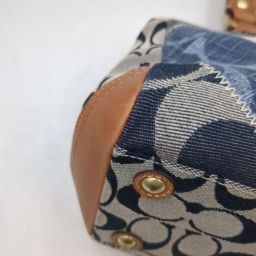 Coach Patchwork Denim Canvas Turnlock Shoulder Ba… - image 6