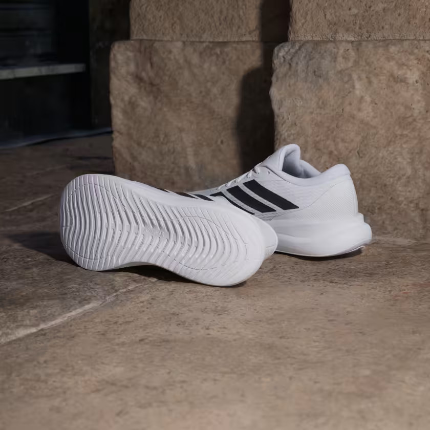 Adidas RUNFALCON 6 WIDE Cloud White Trainers All Size Limited Stock image 3