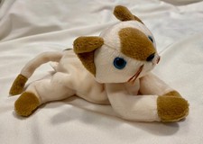 Vtg 1996 TY Beanie Baby SNIP the Siamese CAT-8"-Plush Toy-Cream Colored Body