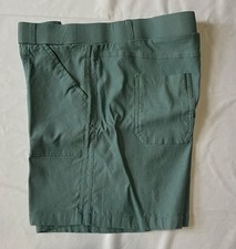 Womens Shorts Size M Black Elastic Waist Stretch Flat Front Pockets