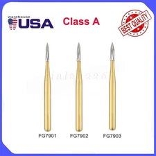 10Pc Dental Trimming & Finishing Drill Tungsten Carbide Flame Bur 7901 7902 7903