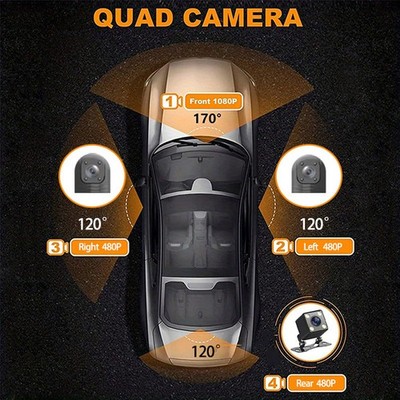 360 Grad Auto Kamera Nachtsicht Dash Cam Parkmodus Auto Kamera Loop Recording