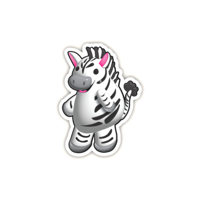 Cute Kawaii Zebra Vinyl Sticker Adorable Animal Waterproof Decal Laptop Bottle