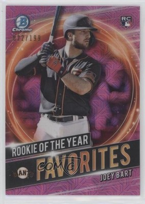 2021 Bowman Mega Box Pink Mojo Refractor 22/199 Joey Bart #RRY-JB RC 0m4q