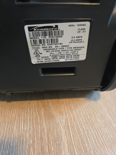 KENMORE PROGRESSIVE 360 TRUE HEPA MODEL 116 CANISTER VACUUM W/ ATTACHMENTS Gray - Picture 7 of 10