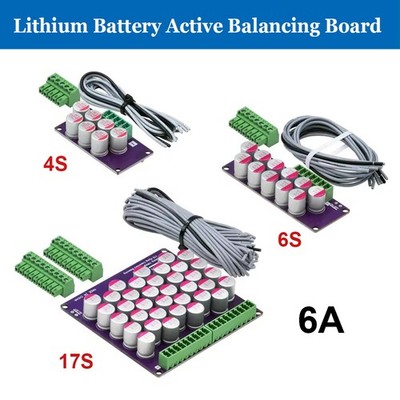 Battery Active Equalizer 4S 6S 17S 6A Balancer for Li-ion LiFePo4 Battery