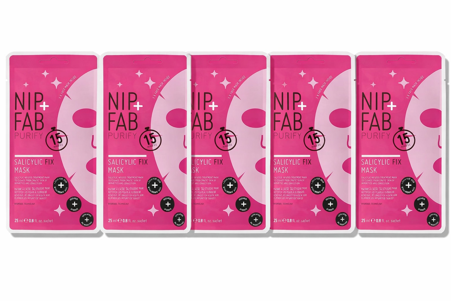 Nip & Fab Salicylic Mask 25ml- Pack of 5