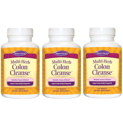 Nature s Secret Multi-Herb Colon Cleanse 275 Tablets Each (Pack of 3)
