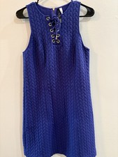 Kensie  Mod Sleeveless Blue Sheath Dress  Size Small.