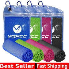 Cooling Towels  4 Pack 47"x12"  Ice Cool for Neck  Microfiber Soft Breatha...