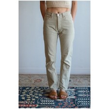 Levi’s 512 Vintage 90s Women’s Sz 27 High Rise Tapered Jeans Tan USA Made Cotton