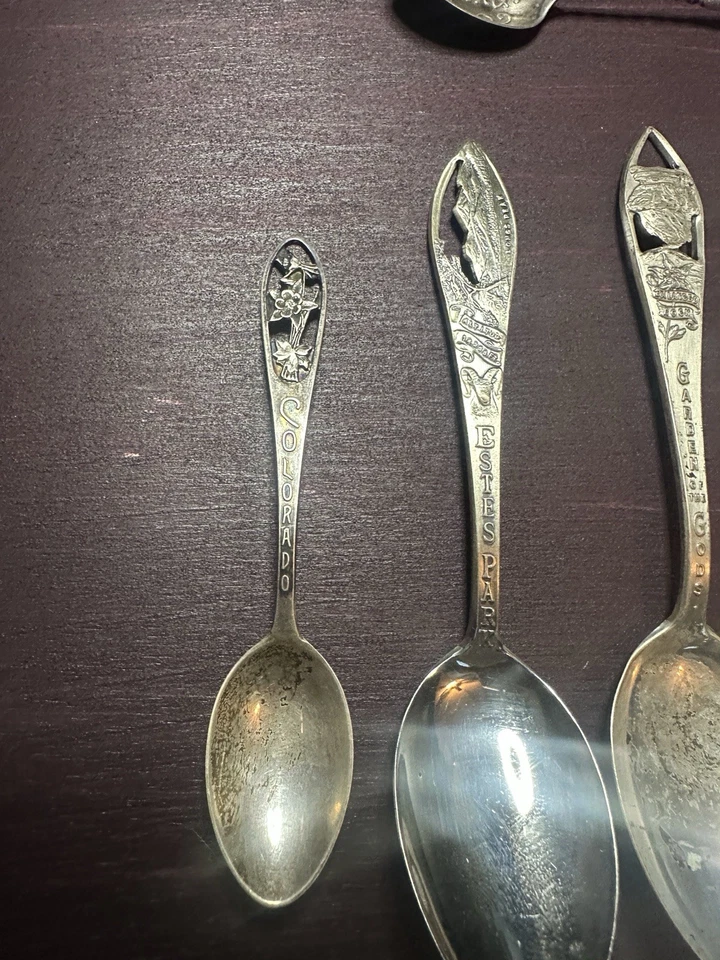 Lote de cucharas de plata de ley - todas marcadas - 82 gramos - 2,89 OZ - Yellowstone Foto 3 de 4