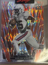 Harlem Berry 1/1 2024 Leaf Metal - #129 Orange Pulsar 1 Of 1 Football Proof