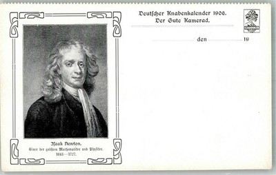 10735970 - Deutscher Knabenkalender 1906 Der gute Kamerad Isaak Newton
