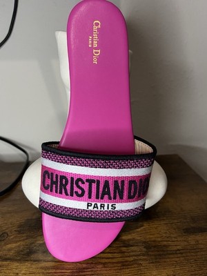 Dark Pink Dior Dway Slides