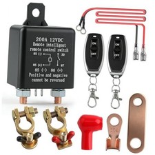 Remote Battery Disconnect Switch 12V, 200A Remote Control Battery Kill Switch,