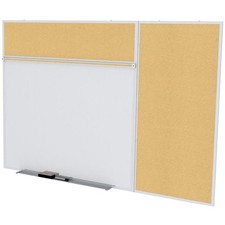 Ghent's Wood 4' x 16' Bulletin  Magnetic Whiteboard B-Set in Tan