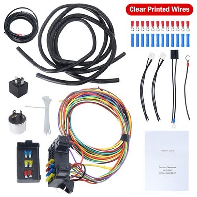 8 Circuit Wire Wiring Harness Street Rat Hot Rod Basic Starter Kit