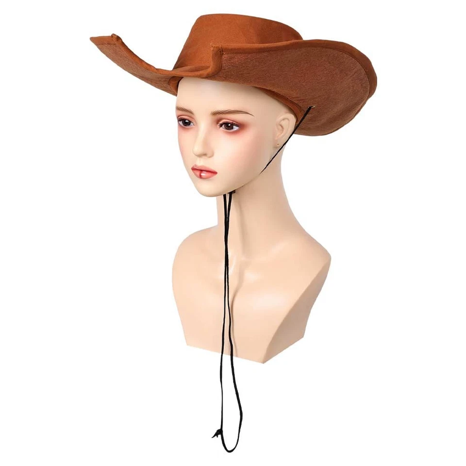 Game FF XVI Tifa Lockhart Western Cowboy Brown Hat Cosplay Accessories Props Cap - Image 3 of 4