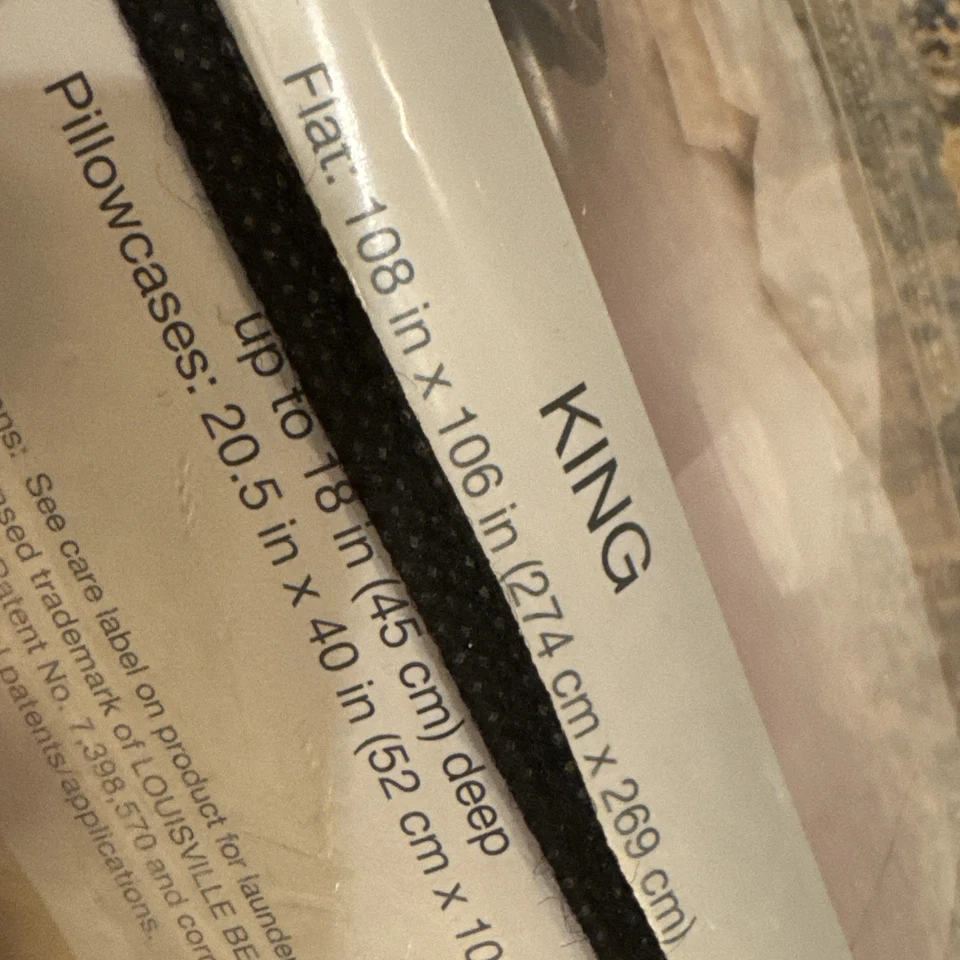 Charisma 400 TC 6pc Egyptian Cotton King Sateen Sheet Set, Beige Tan, New/Open - Image 4 of 4